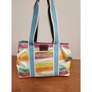 COACH VINTAGE Hampton Watercolor Striped Tote 1006